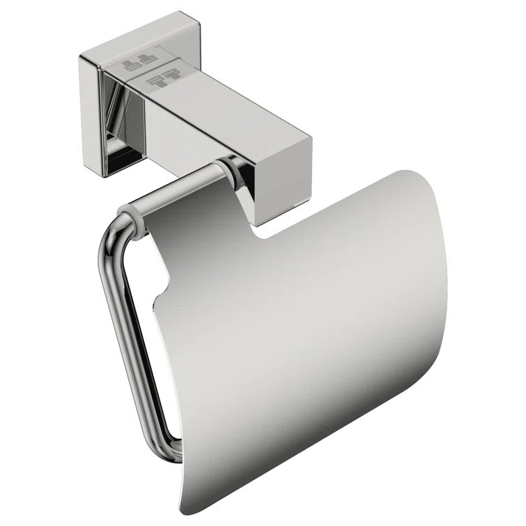 Polished Stainless Steel Wall Mounted Toilet Paper Holder with Flap