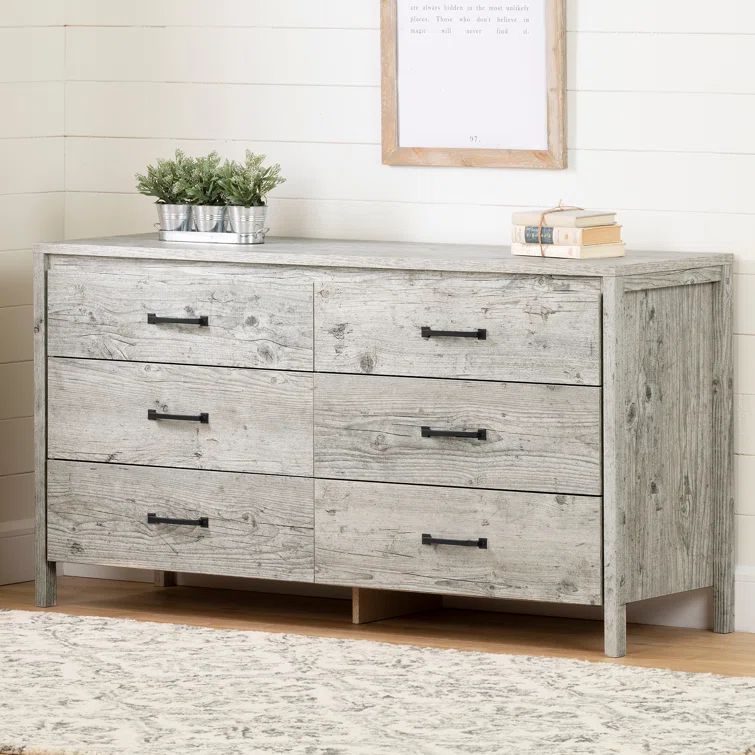 Seaside Pine Double Dresser with Soft Close Drawers