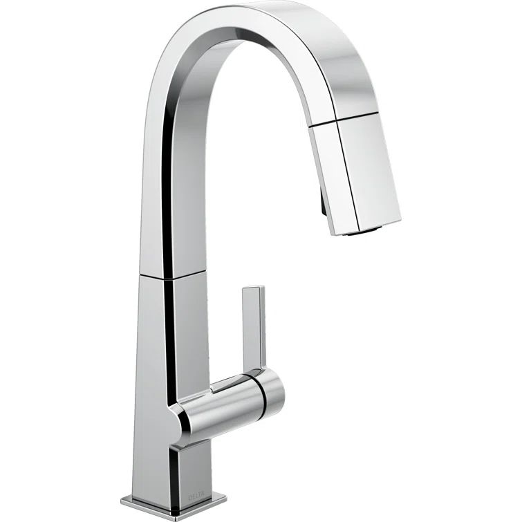 Modern Chrome Pull-Down Kitchen Faucet with 360° Swivel