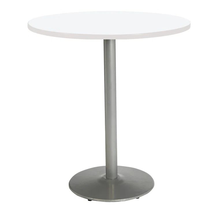 Vintage Urban Loft 42" Round Reclaimed Wood Bar Table with Silver Base