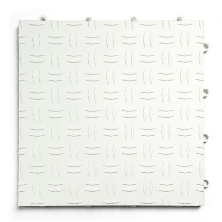 White Heavy Duty Interlocking Garage Floor Tiles