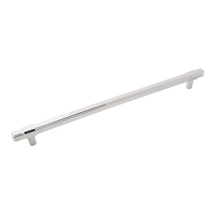 Monroe 12-inch Matte Black Chrome Bar Handle Pull