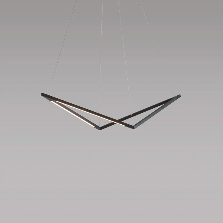 48" Matte Black Aluminum LED Pendant Light