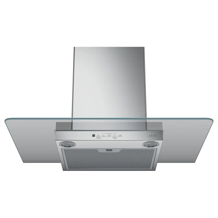 30" Stainless Steel Convertible Wall Mount Range Hood with Glass Canopy