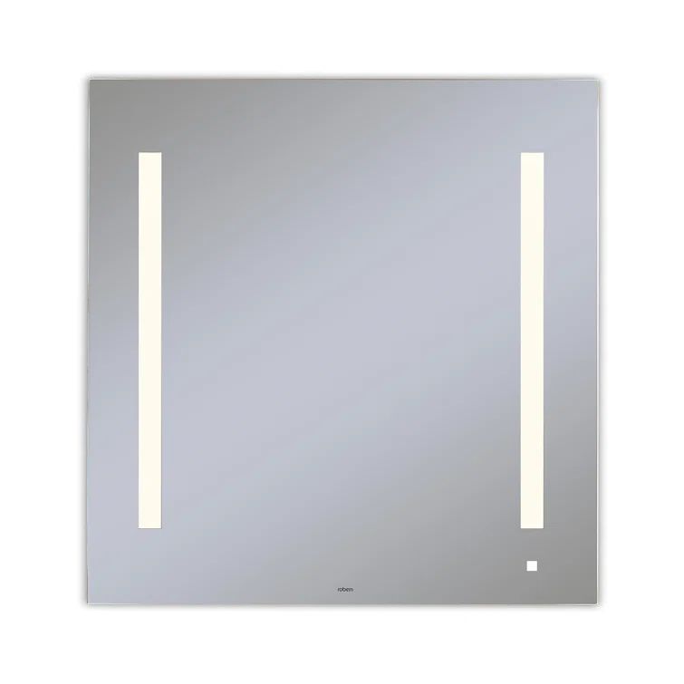 Modern Frameless Lighted Rectangular Bathroom Vanity Mirror