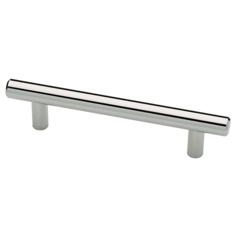 Modern Polished Chrome 3-3/4" Cabinet Bar Pull