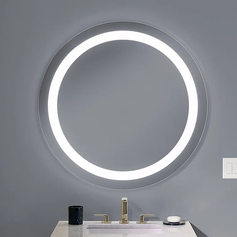 Luminous 30" Clear Frameless Circular Lighted Fog-Free Mirror