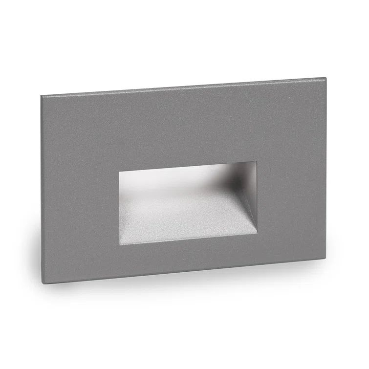 Sleek Graphite LED Step and Wall Light with Dimmable Blue Lens