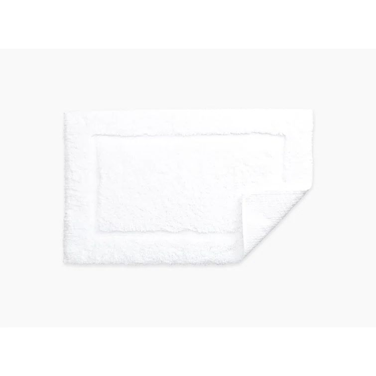 Large White Cotton Plush Bath Rug
