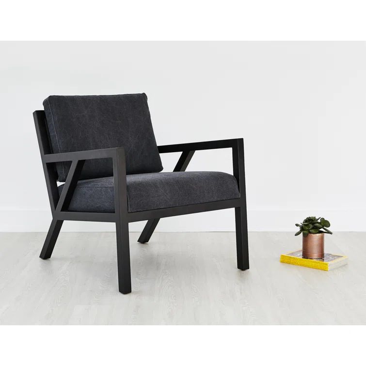 Mid-Century Modern Truss Lounge Chair in Vintage Mineral