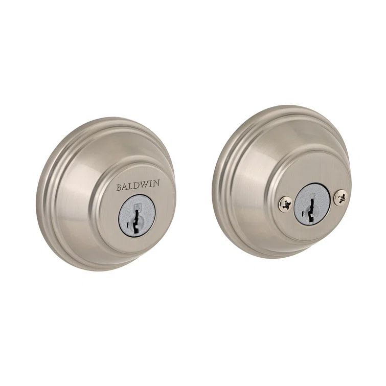 Satin Nickel Double Cylinder Deadbolt Door Lock