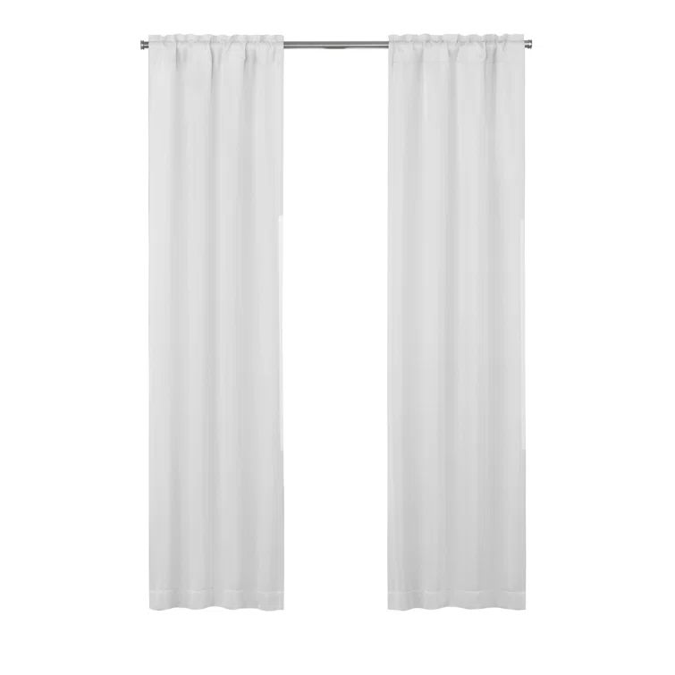 White Cotton Polyester Blackout Thermal Window Panels