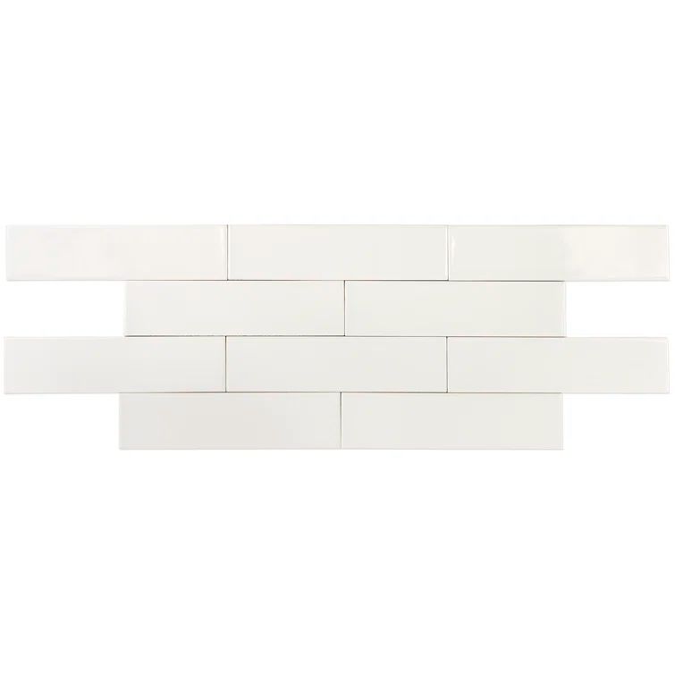Bolton 3'' x 12'' Polished White Ceramic Subway Tile