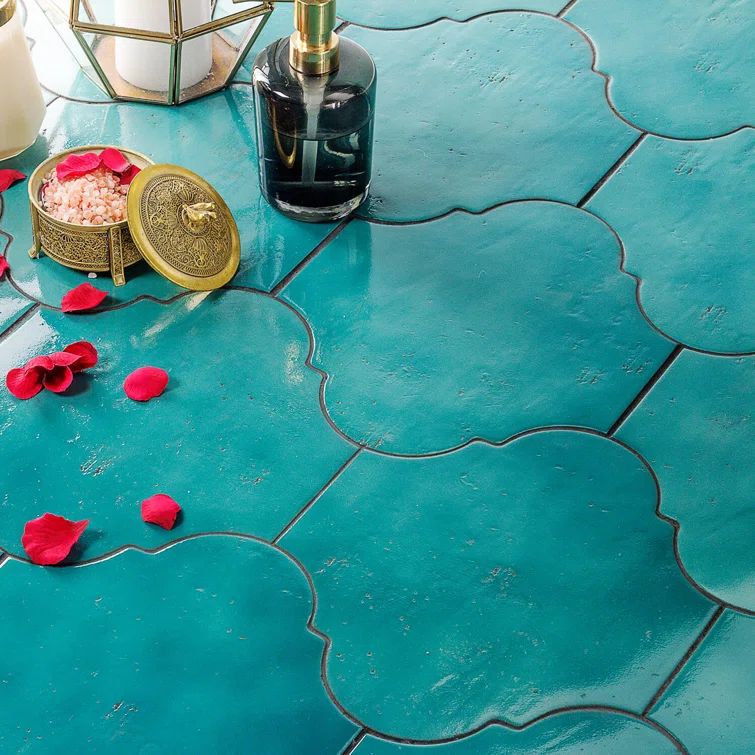Triton 8" x 10" Polished Blue Porcelain Tile
