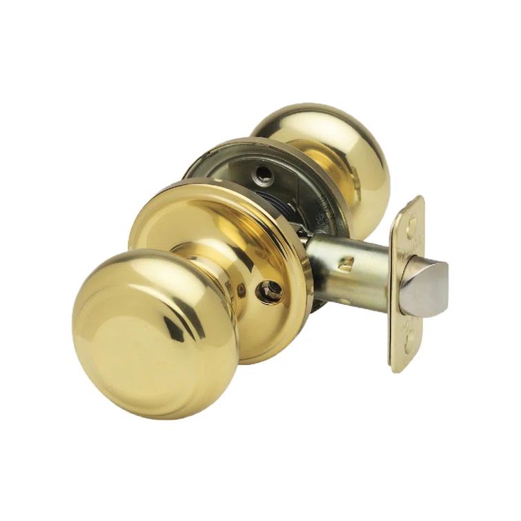 Polished Brass Colonial Style Passage Door Knob