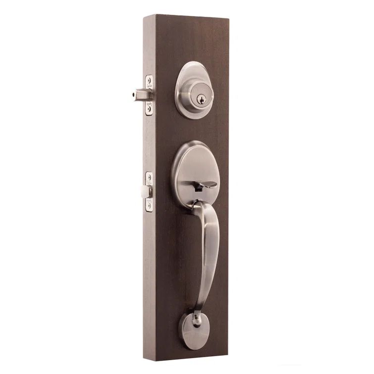 Antique Nickel Single Cylinder Deadbolt Handleset with Specialty Knob