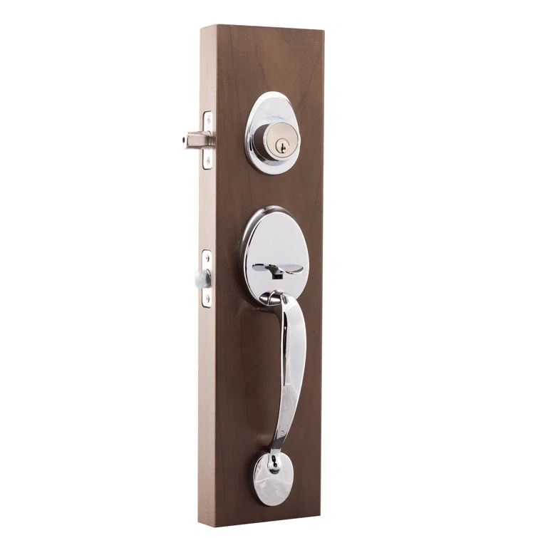 Polished Stainless Steel Single Cylinder Deadbolt Door Handleset