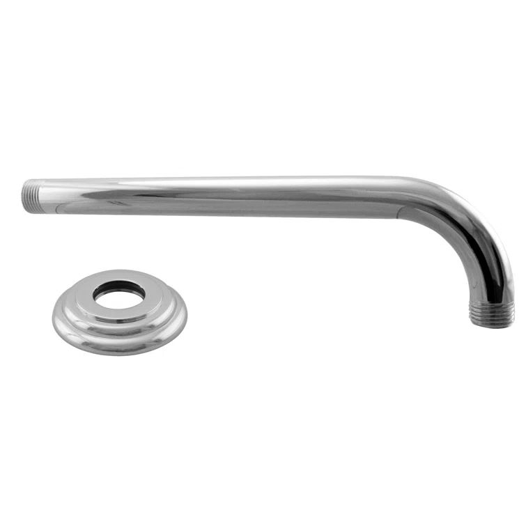 Polished Chrome 10" Wall Mounted Shower Arm with Flange