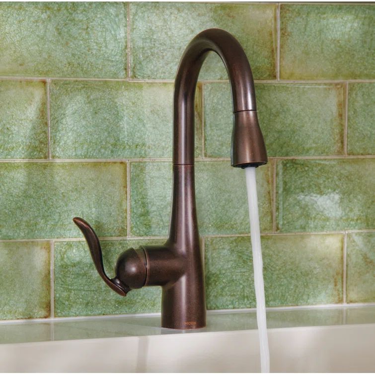 Oil Rubbed Bronze Pull-Out Spray Kitchen Faucet