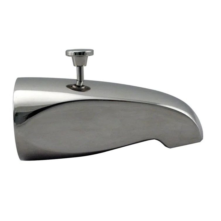5-1/2" Polished Chrome Wall Mounted Tub Spout with Diverter