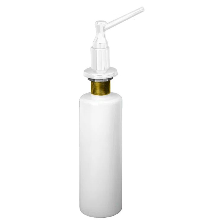 White Matte Brass Kitchen Sink Soap Dispenser