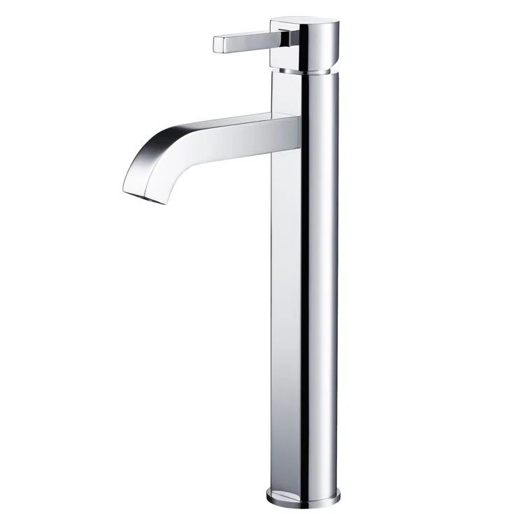 Chrome 12.5" Single Handle Vessel Bathroom Faucet