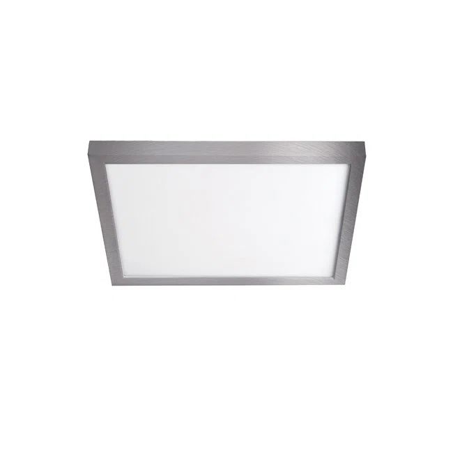 Brushed Nickel 11" Square LED Flush Mount Light
