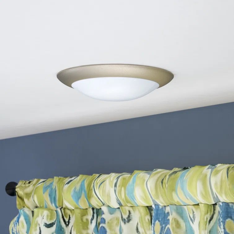 Brushed Nickel LED Flush Mount with Acrylic Diffuser