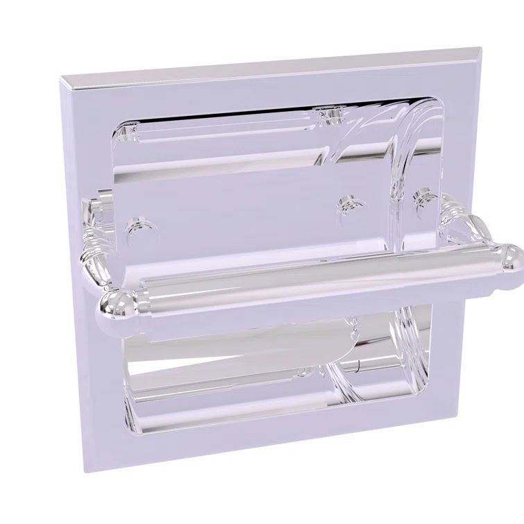 Polished Chrome Recessed Wall Mounted Toilet Paper Holder