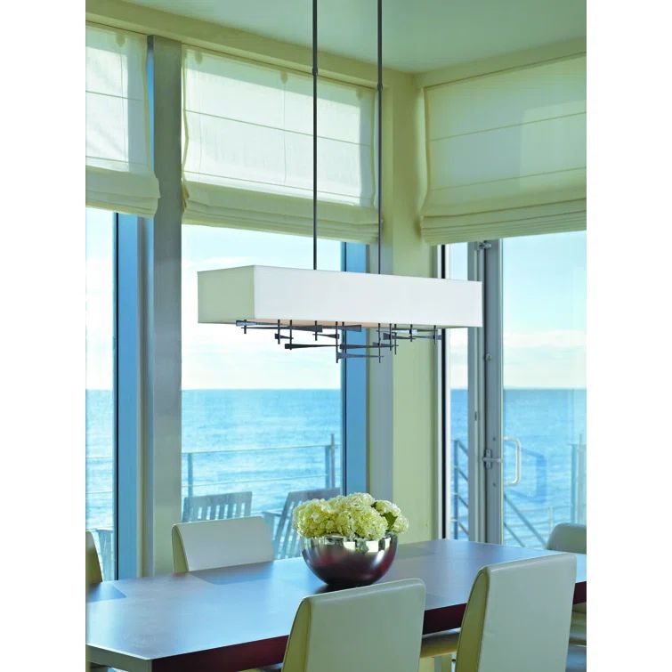 Black and Natural Anna 4-Light Island Pendant