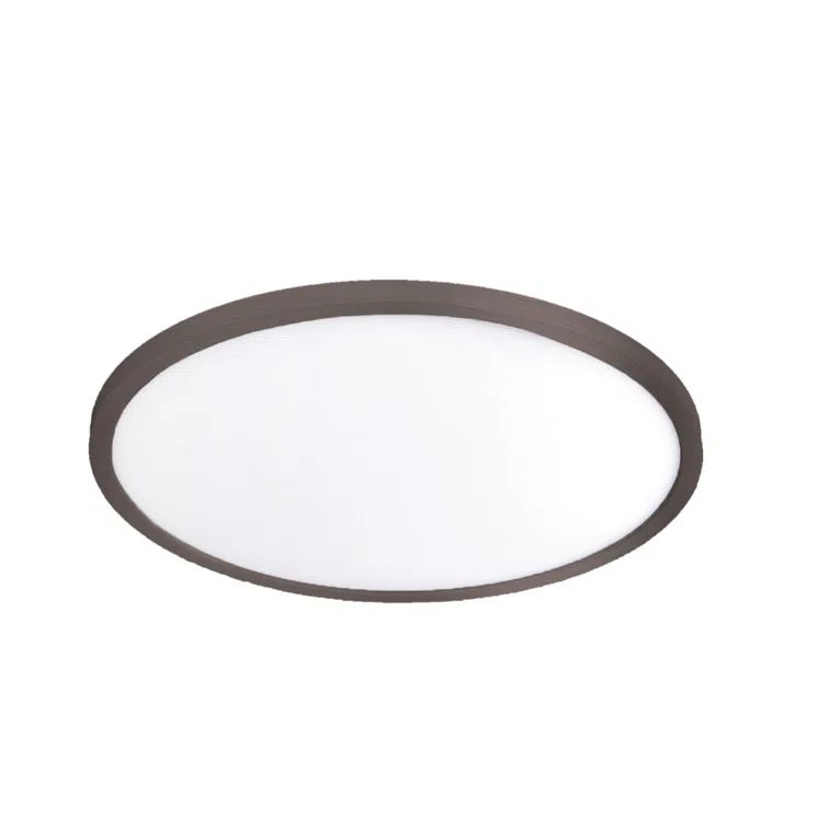 Bronze 15" Round Aluminum LED Flush Mount Light