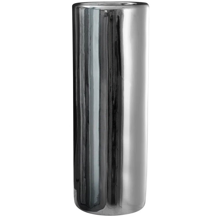 Tall Silver Porcelain Freestanding Umbrella Stand