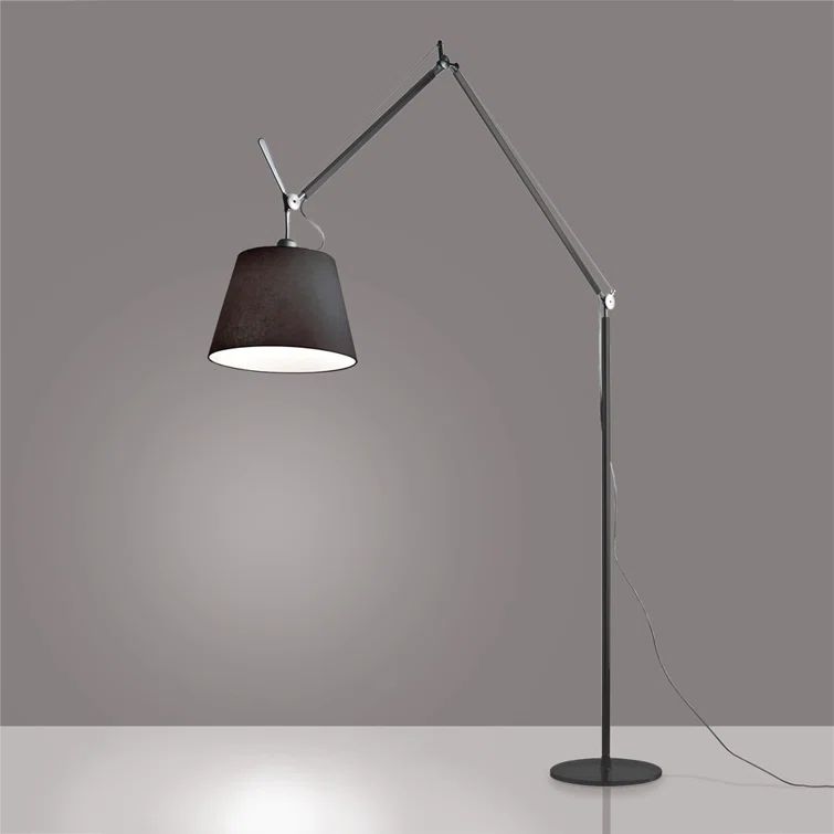 Contemporary Black 17" Task Floor Lamp for Kids' Room