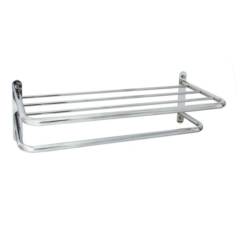 Polished Chrome 24" Double Wall Mounted Towel Rack