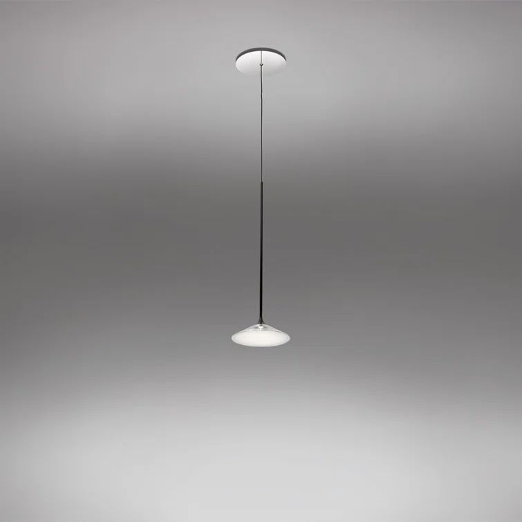 8.25" Black Glass LED Dimmable Pendant Light