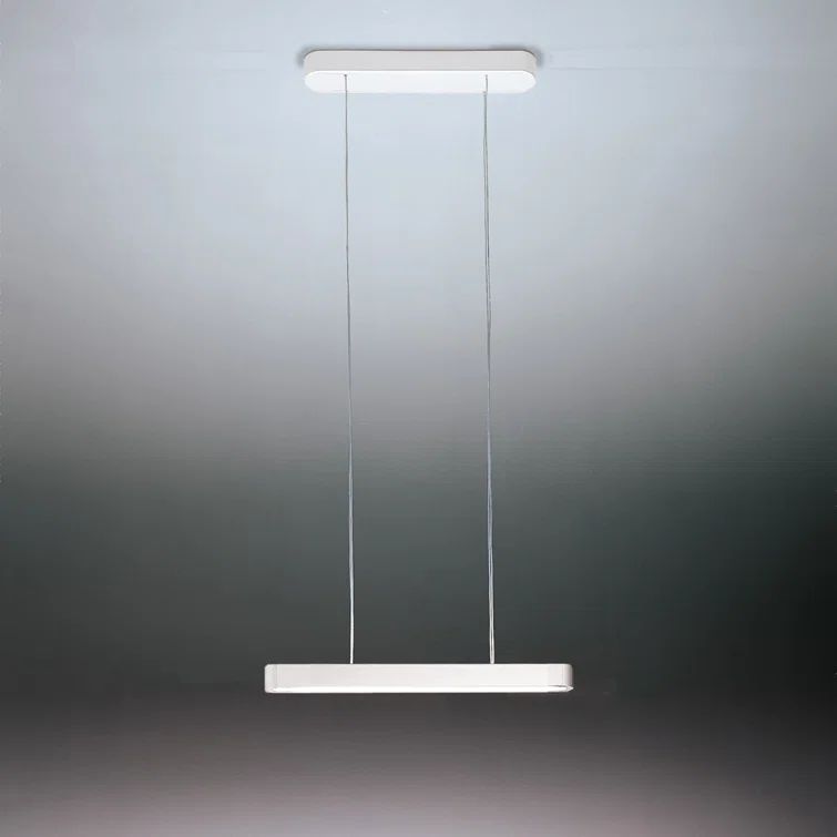 Small White Aluminum LED Linear Suspension Lamp