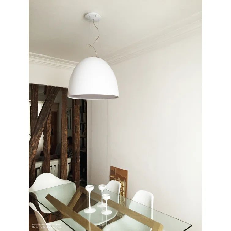 Mini Gloss Grey Aluminum LED Indoor/Outdoor Pendant Light