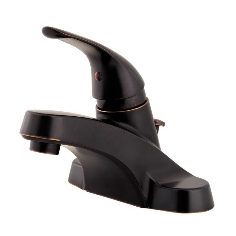 Tuscan Bronze Single Control 4" Centerset Bathroom Faucet