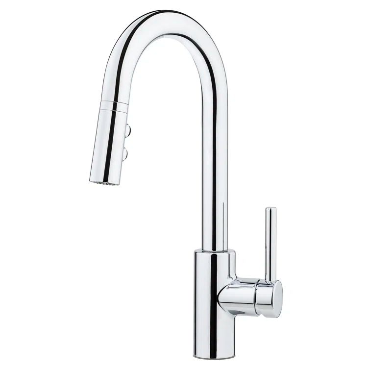 Stellen 15.47'' High Arc Pull-Down Polished Chrome Bar Faucet