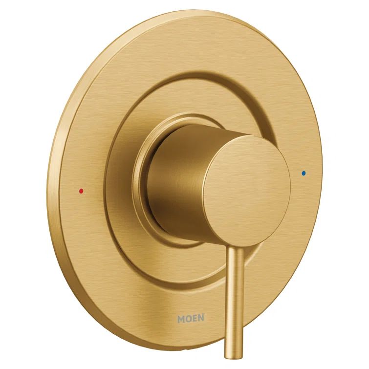 Modern Brushed Black Wall-Mounted Valve Trim with Lever Handle