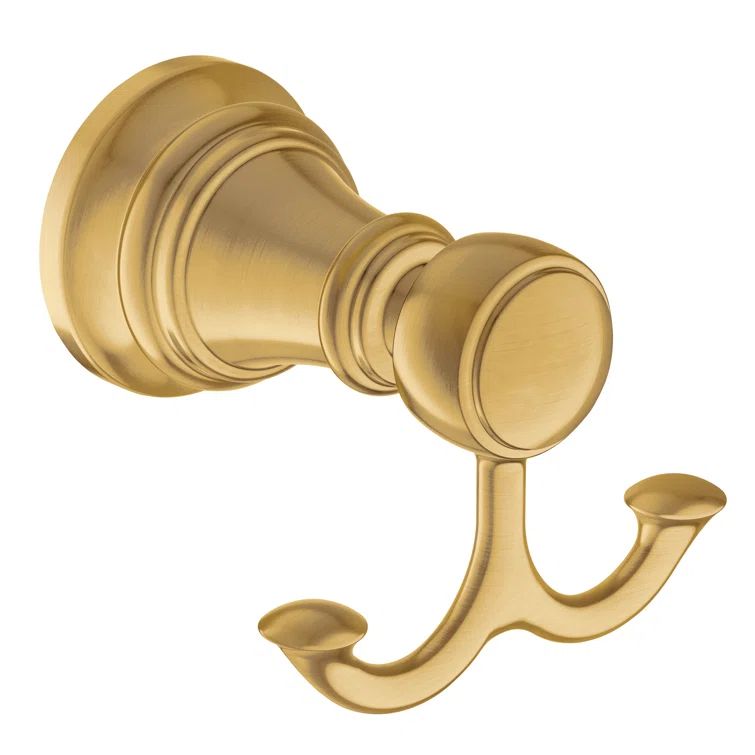 Weymouth Brushed Gold Double Wall Mounted Robe Hook