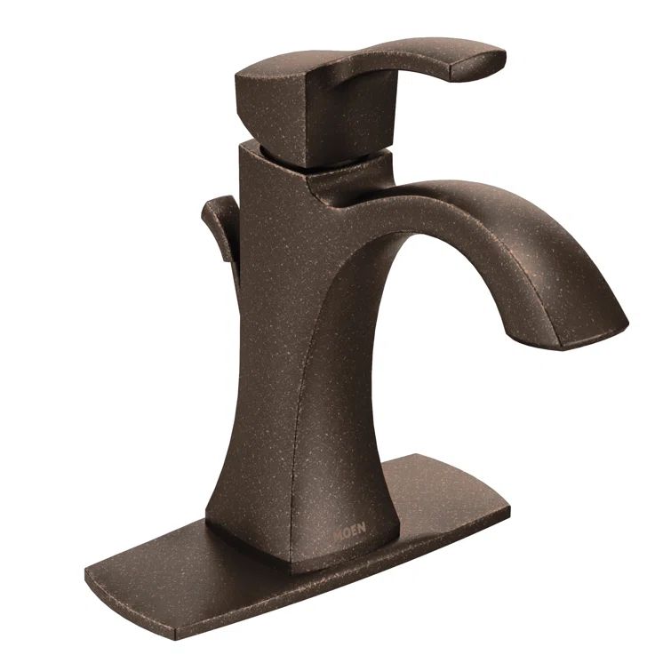 Transitional Oil Rubbed Bronze Single Hole Faucet with Drain