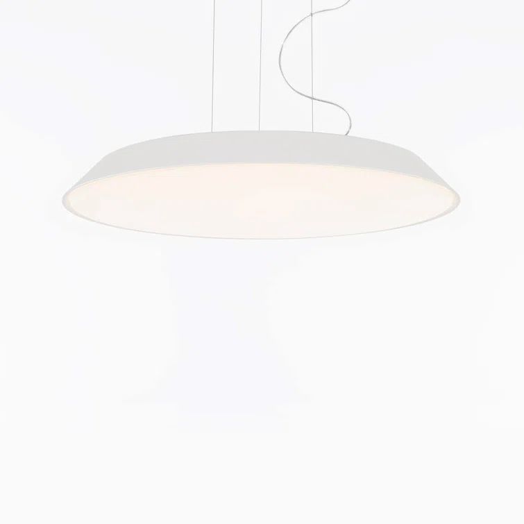 Dove Grey and White LED Suspension Lamp with Minimal Design