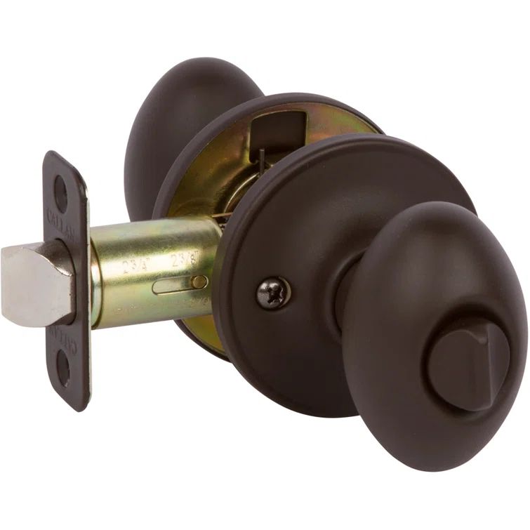Oil Rubbed Bronze Egg-Shaped Privacy Door Knob for Bed/Bath