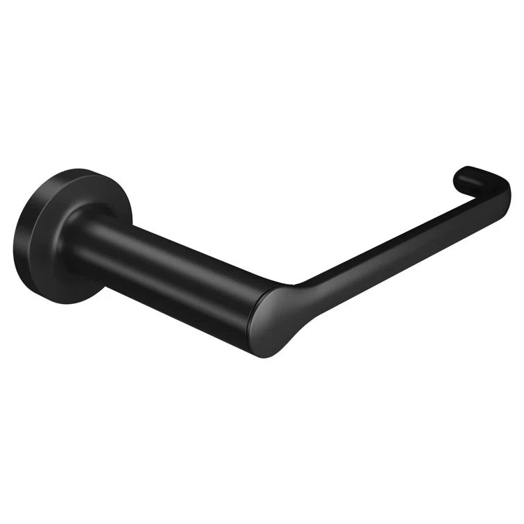 Matte Black Metal Wall Mounted Toilet Paper Holder