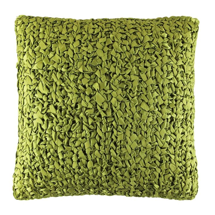 Moss Green Ribbon Knit 20"x20" Throw Pillow
