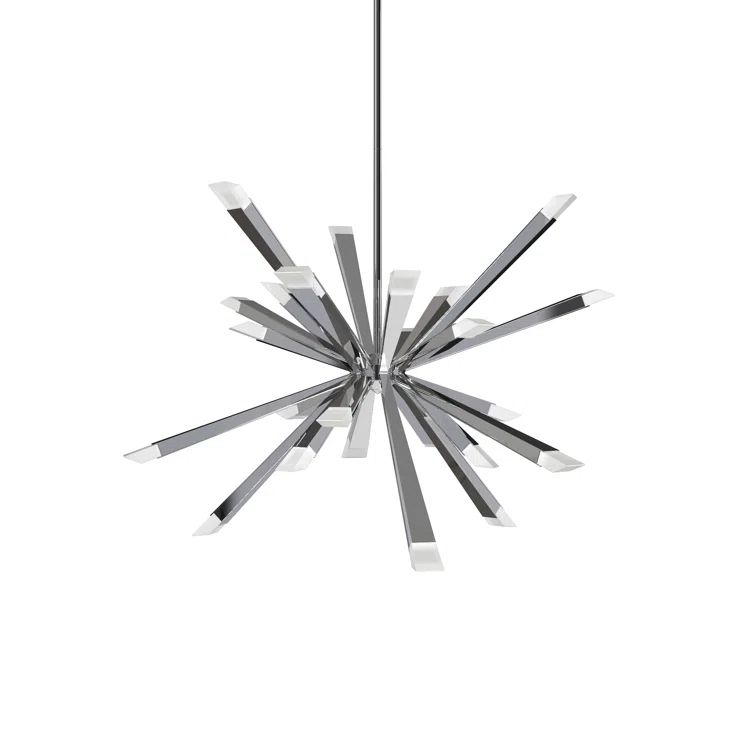 Starburst 24-Light Polished Chrome LED Sputnik Sphere Chandelier
