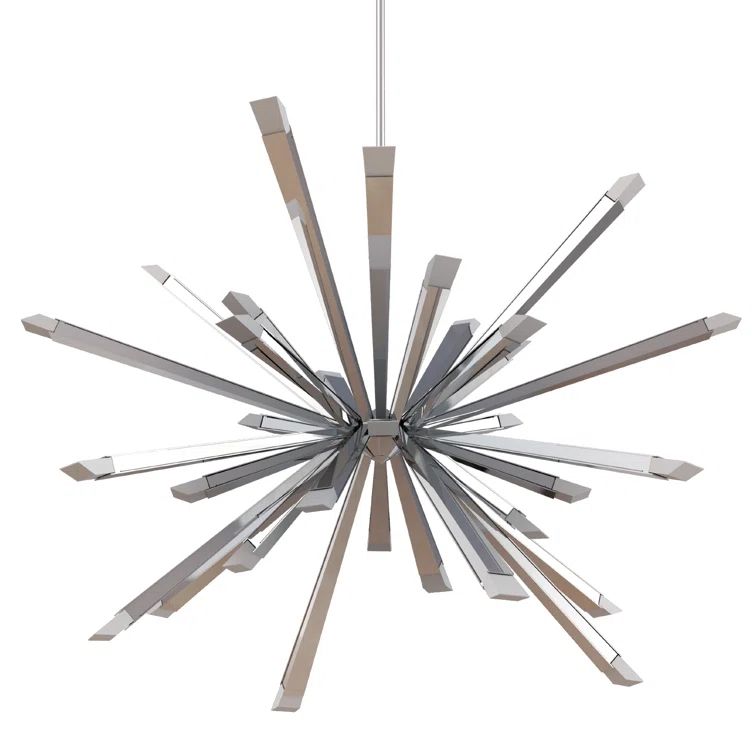 Modern Chrome Sputnik LED Chandelier with Adjustable Stem
