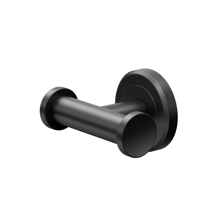 Matte Black Double Wall Mounted Robe Hook
