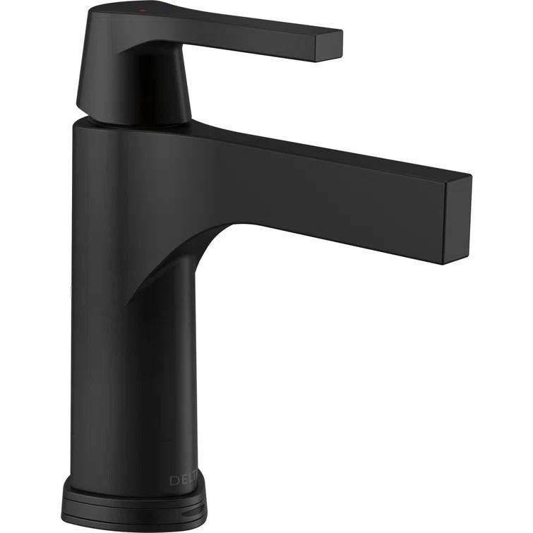 Zura Modern Matte Black Chrome Lever Bathroom Faucet